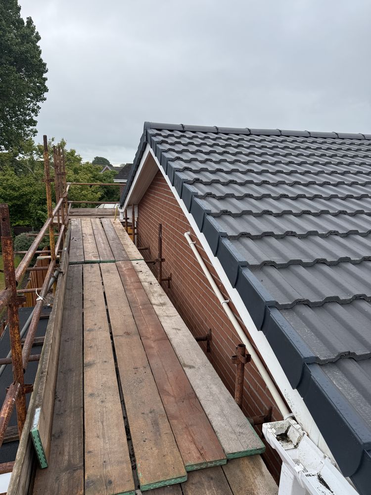 Dry verge system installed on a pitched roof in Formby by Select Roofing Services