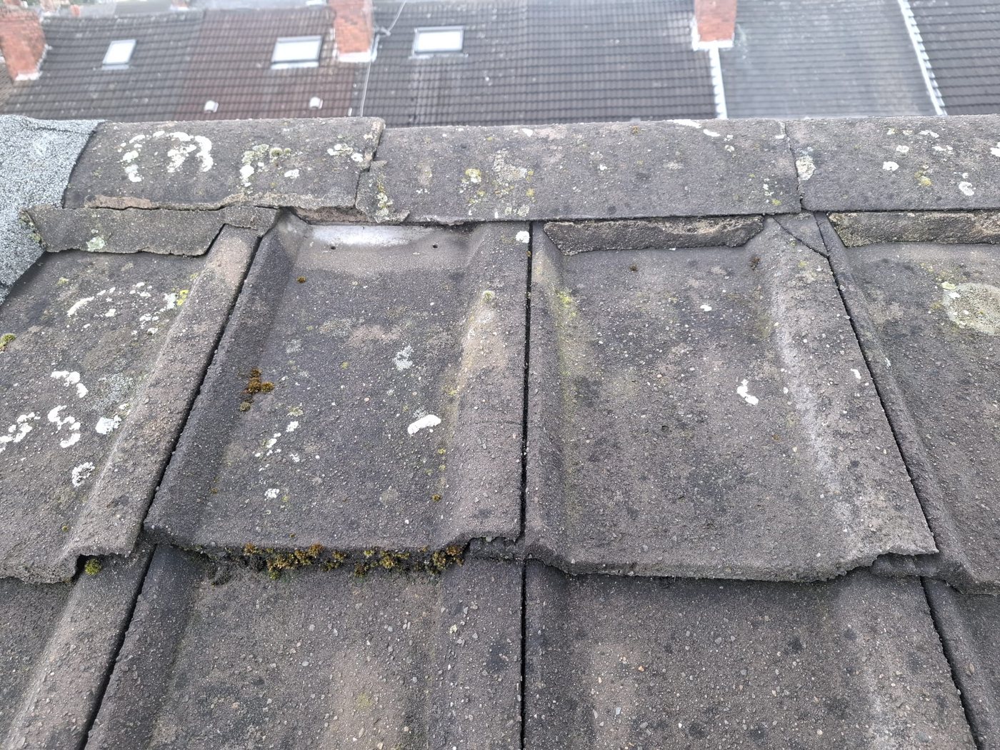 Ridge and hip detail &mdash; roof survey, Bootle